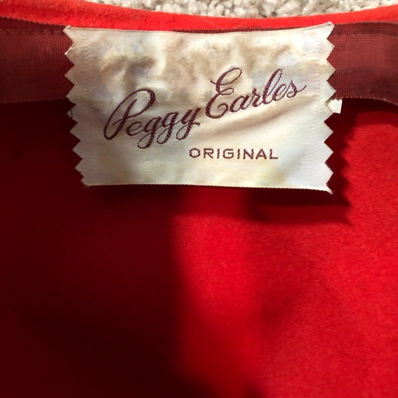 Vintage Orange Bonnet Style Hat w/Feather & Bow - Picture 8 of 10